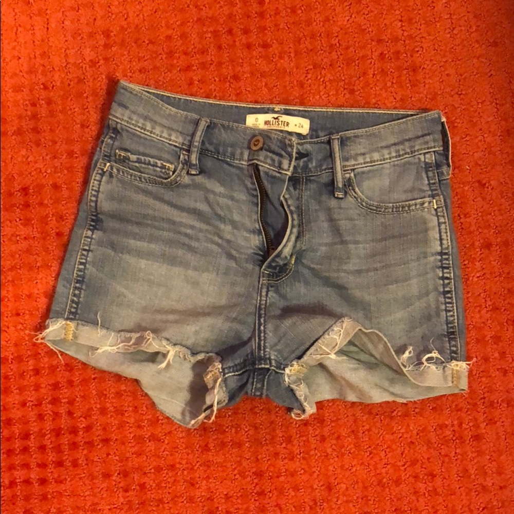 High rise jean shorts